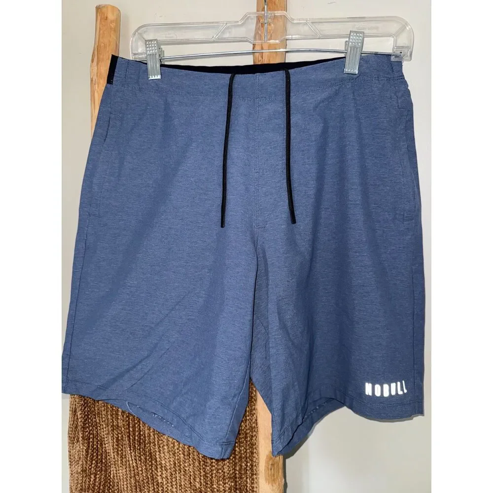 Nobull Mens Large Blue Lightweight Stretch Athletic Performance Shorts - Picture 2 of 5